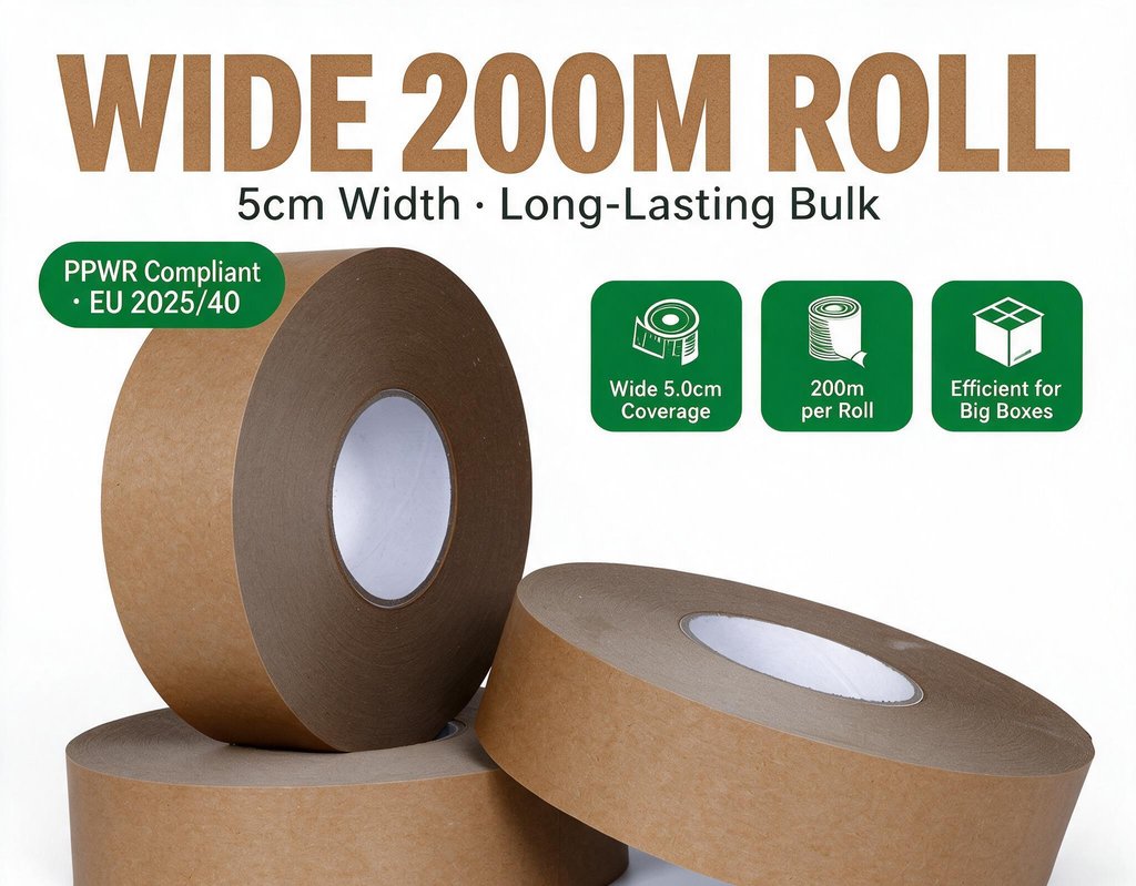 Wide 200M Roll Kraft Paper Tape